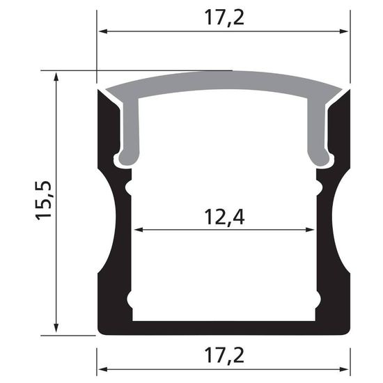 Eglo 62451 RAVELO Außen-Schiene 1000x17mm Weiss