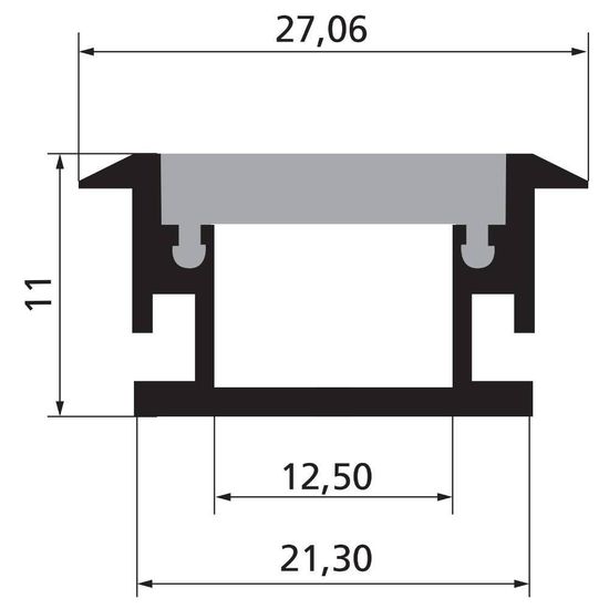Eglo 62489 RAVELO Bodenschiene 3000x27mm Aluminium