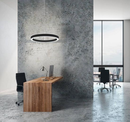 Eglo 63049 PASTRENGO 1 LED Pendelleuchte 2x30W Ø500mm Schwarz Weiss Warmweiss Dimmbar