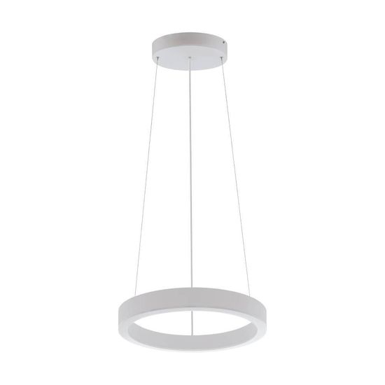 Eglo 63058 PASTRENGO 1 LED Pendelleuchte 2x30W Ø500mm Silber Weiss Warmweiss Dimmbar