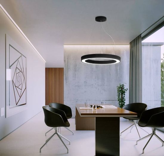 Eglo 63078 PASTRENGO 2 LED Pendelleuchte 60W Ø900mm Schwarz Weiss Warmweiss Dimmbar