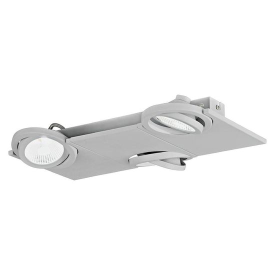 Eglo 63326 BREA-PRO LED Wand-/Deckenleuchte 3x9,4W 420x290mm Silber Weiss, Klar Warmweiss Dimmbar