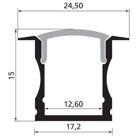Eglo 63491 RAVELO Außen-Schiene 1000x25mm Alu Satiniert