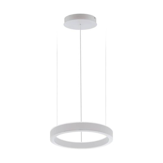 Eglo 64249 PASTRENGO 1 LED Pendelleuchte 2x30W Ø500mm Silber Weiss Neutralweiss Dimmbar