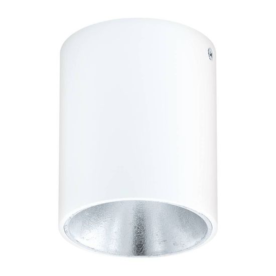 Eglo 64688 POLASSO PRO LED Deckenleuchte 1x3,3W Ø100mm Weiss, Silber Warmweiss