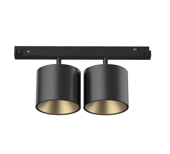 Eglo 648DD-509301-OOBLG LINE48V DD LED LED Stromschienenleuchte 2x Ø72mm Schwarz Warmweiss