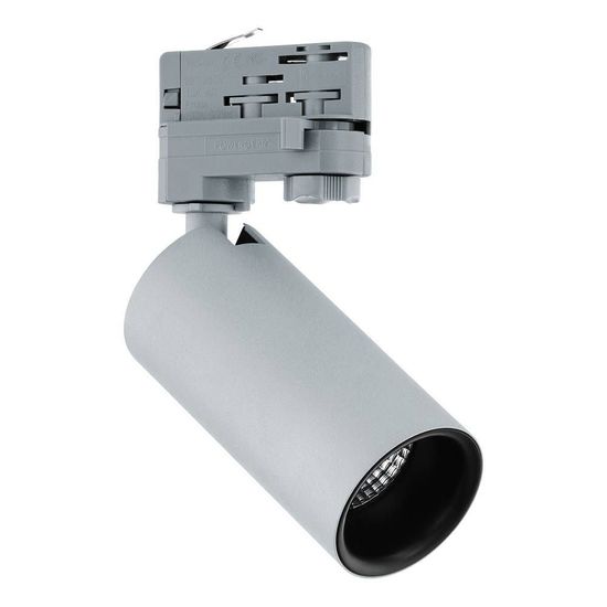 Eglo 67149 VILLANOVA 1 LED LED Stromschienenleuchte 12W Ø65mm Silber Warmweiss