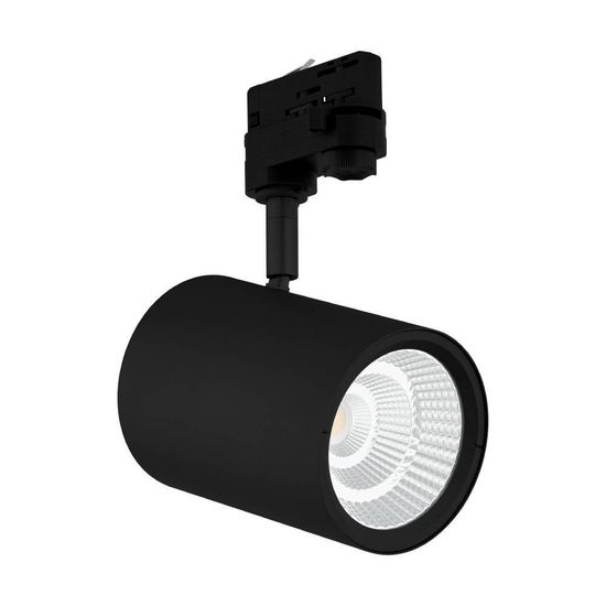 Eglo 67168 VILLANOVA 2 LED LED Stromschienenleuchte 18W Ø100mm Schwarz Warmweiss