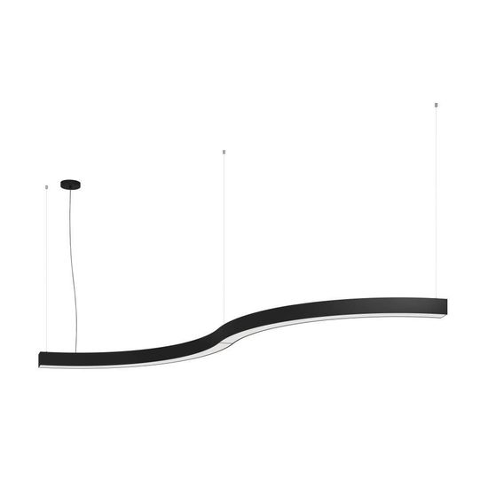 Eglo 68227 PASTRENGO 3 LED Pendelleuchte 32W 1379x90mm Schwarz Weiss Neutralweiss Dimmbar