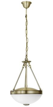Eglo 82747 Savoy Hängeleuchte 2xE27 Metallguss brüniert weiss