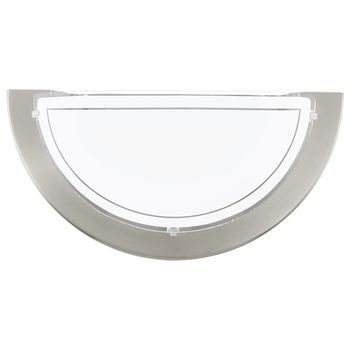 Eglo 83163 Planet 1 Wandleuchte E27 Stahl nickel-matt weiss klar