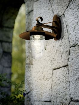 Eglo 83589 MILTON E27 Außen-Wand-/Deckenleuchte Antik-Braun IP44