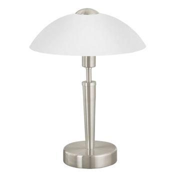 Eglo 85104 Solo 1 Tischleuchte E14 Stahl nickel-matt weiss
