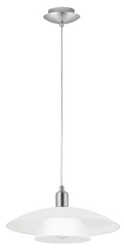 Eglo 87052 Brenda Hängeleuchte E27 Stahl nickel-matt weiss