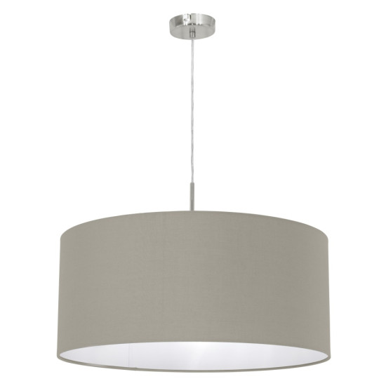 Eglo Pendellampe Pasteri Ø53cm E27 taupe graubraun