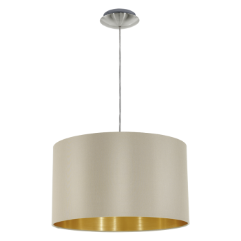 Eglo Pendelleuchte Maserlo Ø38cm E27 taupe-gold 31602