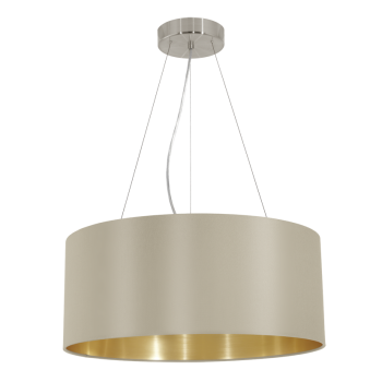 Eglo Pendelleuchte Maserlo Ø53cm 3xE27 taupe-gold 31607