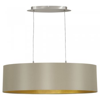 Eglo Pendelleuchte Maserlo 78cm 2xE27 taupe-gold