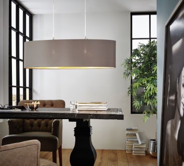 Eglo Pendelleuchte Maserlo 78cm 2xE27 cappuccino-gold