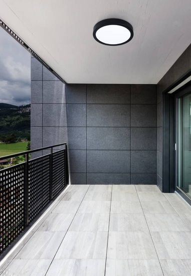 Eglo 900278 ARGOLIS 2 LED Außen-Ein-/Aufbauleuchte 20,5W Ø285mm Schwarz Weiss Warmweiss IP44