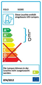 Eglo 92095 Imene LED Spiegelleuchte 6W (12LED) Alu chrom weiss 4000K