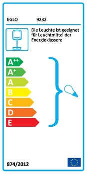 Eglo 9232 Basic Tischleuchte E27 Kunststoff Stahl blau