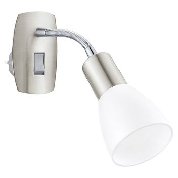 Eglo 92935 Dakar 3 Steckerleuchte E14 Stahl chrom weiss