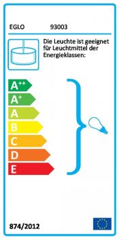 Eglo Hängeleuchte Pinto E27 Ø50cm Chrom und Glas