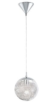 Eglo 93073 Luberio Hängeleuchte E27 Stahl chrom klar alu