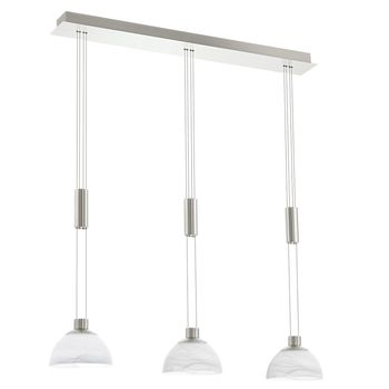 Eglo 93468 Montefio LED Hängeleuchte 3x6W Edelstahl nickel-matt weiss