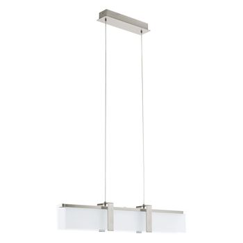 Eglo 93738 Campera LED Hängeleuchte 24W Stahl nickel-matt weiss klar