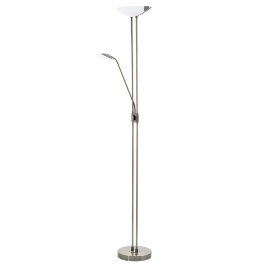 Eglo 93876 Baya Led LED Stehleuchte Stahl brüniert weiss satiniert