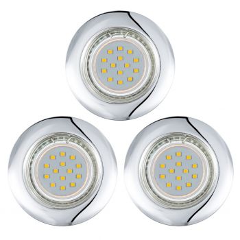 Eglo 94236 Peneto LED Einbauleuchte 3x3W Stahl chrom