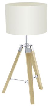 Eglo 94323 Lantada Tischleuchte E27 Holz Stahl natur