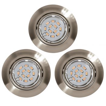 Eglo 94408 Peneto LED Einbauleuchte 3x5W Stahl nickel-matt