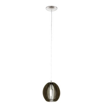 Eglo Hängeleuchte Cossano E14 Ø19cm Holz dunkelbraun