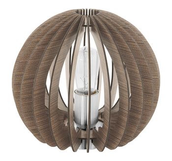 Eglo 94956 Cossano Tischleuchte E27 Holz Braun