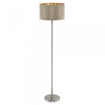 Eglo Stehleuchte Maserlo E27 H150cm taupe-gold
