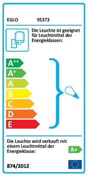 Eglo 95373 Passa LED Wandleuchte 2x4W GU10 Schwarz Gold