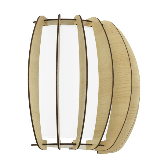 Eglo 95602 Stellato 1 Wandleuchte E27 Holz Glas ahorn