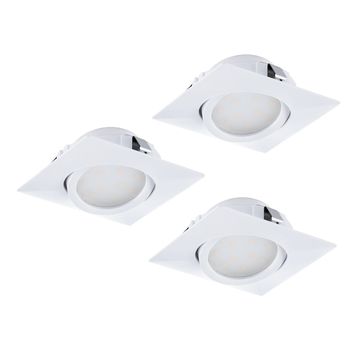 Eglo 95844 Pineda LED Einbauleuchte 3x6W schwenkbar 8,4x8,4cm Weiss