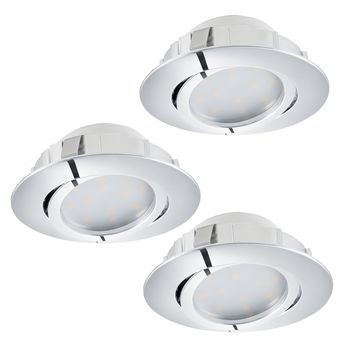 Eglo 95852 Pineda LED Einbauleuchte 3x6W schwenkbar Ø8,4cm Chrom