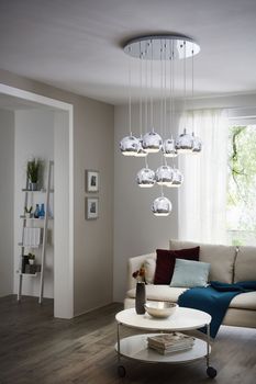 Eglo 95914 Conessa LED Pendelleuchte 10x4W Stahl Chrom