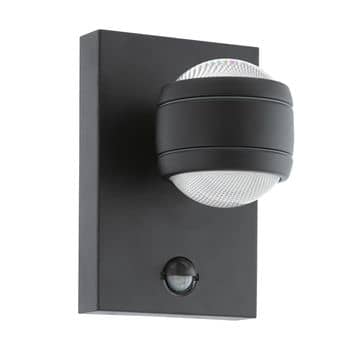Eglo 96021 SESIMBA 1 LED Außen-Wand-/Deckenleuchte 2x3,7W Sensor Schwarz Warmweiss IP44