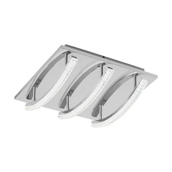 Eglo 96094 Pertini LED Deckenleuchte 3x4,2W Stahl Alu Chrom