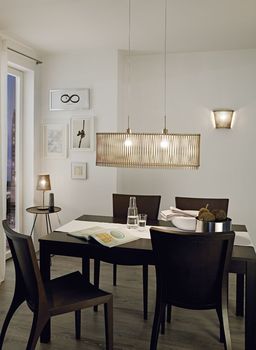 Eglo 96194 Sendero Pendelleuchte 2xE27 Holz ahorn