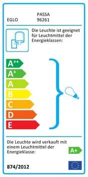 Eglo 96261 Passa Wandleuchte 2X3,3W nickel chrom