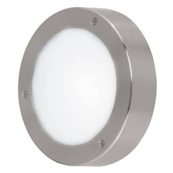 Eglo 96365 VENTO 2 LED Außen-Wand-/Deckenleuchte 5,4W Ø185mm Edelstahl Weiss Warmweiss IP44