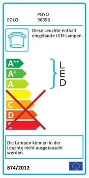 Eglo 96396 Puyo LED Unterbauleuchte 16,5W weiss chrom
