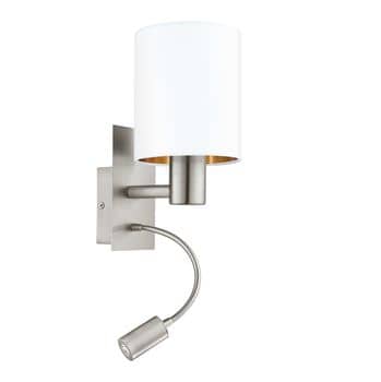 Eglo 96484 Pasteri LED + E27 Wandleuchte nickel weiss kupfer